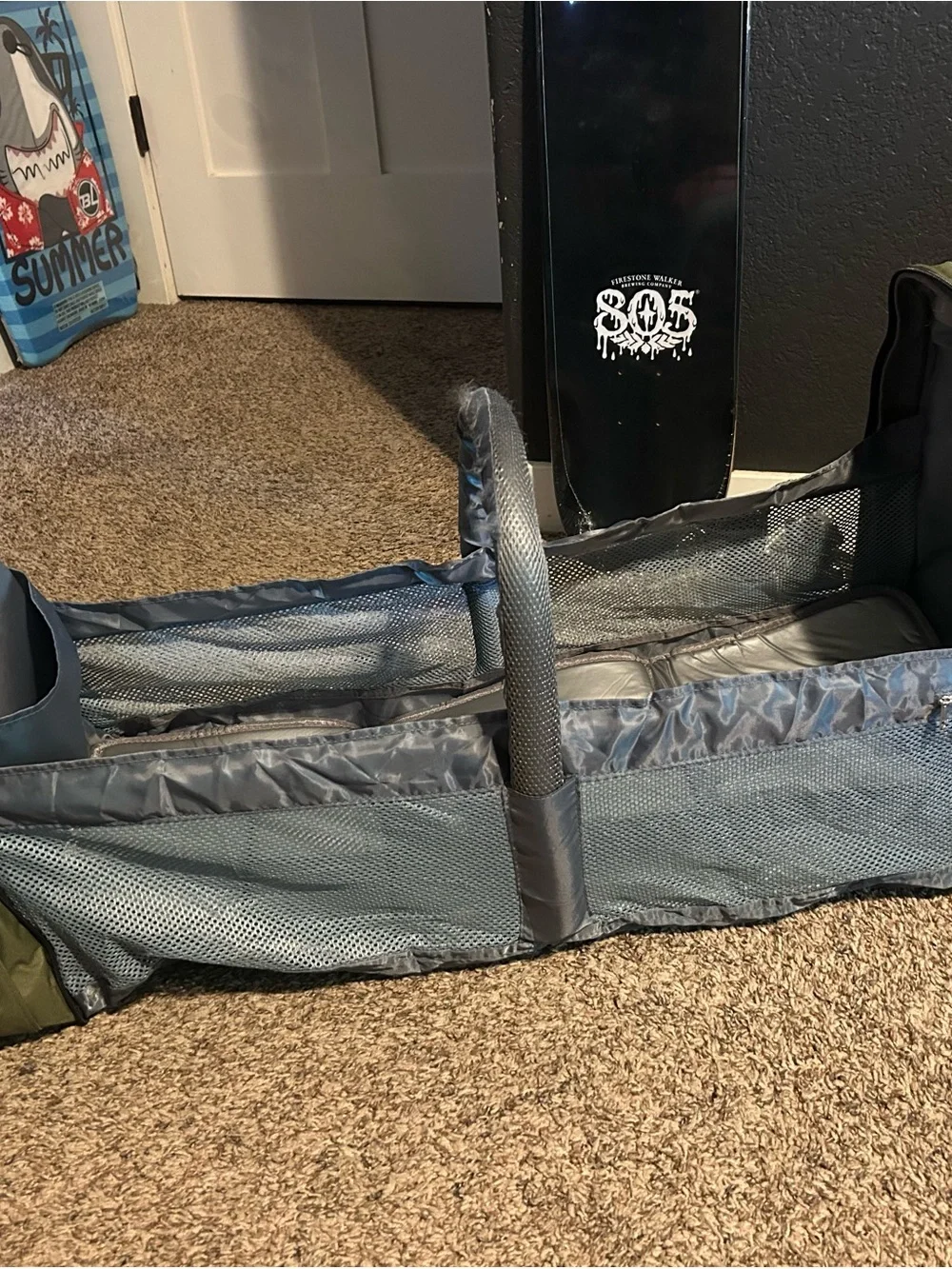 Amazon Olive Green Baby Diaper Backpack with Tan Accents